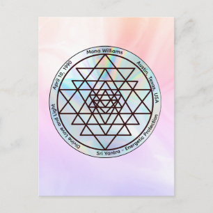 Postal Sri Yantra – Talismán de Protección Personalizable