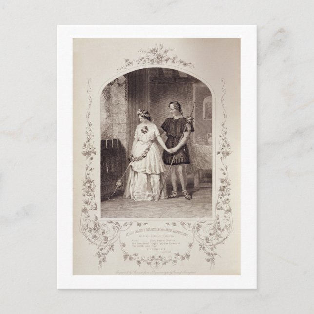 Postal Srta. Jenny Marston como Perdita y Sr. F. Robinson (Anverso)