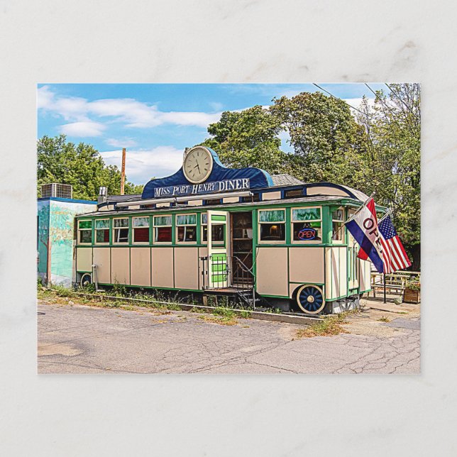 Postal Srta. Port Henry Diner, Port Henry, Nueva York (Anverso)