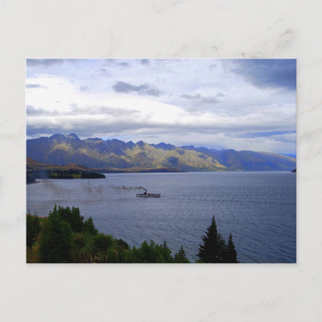 Postal SS Earnslaw en el lago Wakatipu, Queenstown, New Z (Anverso)