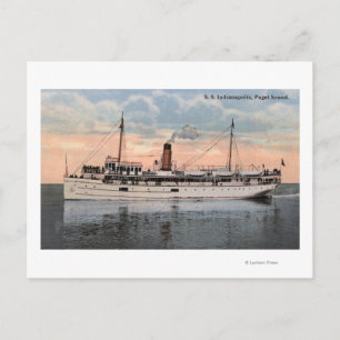 Postal SS Indianapolis Steamer View