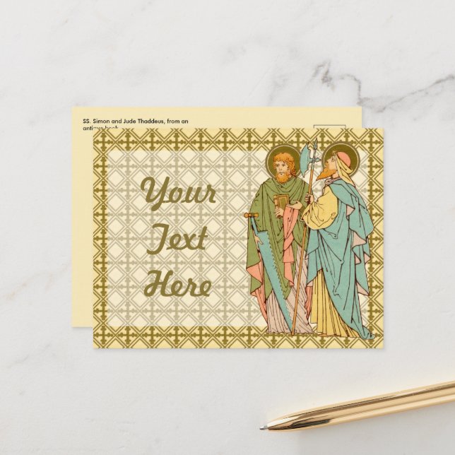 Postal SS. Simon y Jude Thaddeus (RLS 16) (Anverso/Reverso In Situ)