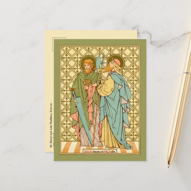 Postal SS. Simon y Jude Thaddeus (RLS 16) (Anverso/Reverso In Situ)