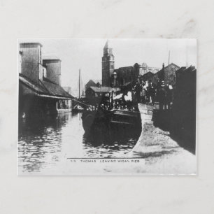 Postal SS Thomas saliendo de Wigan Pier