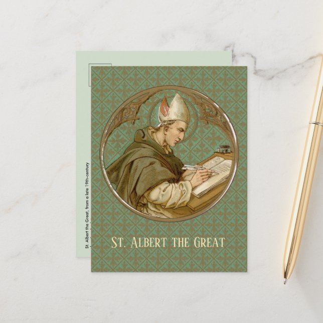 Postal St. Albert the Great (BK 013) (Anverso/Reverso In Situ)