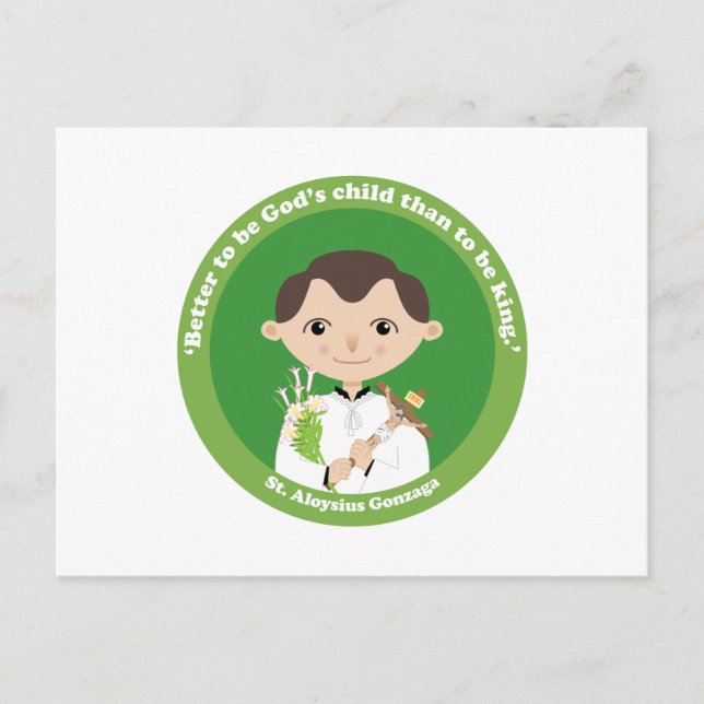 Postal St. Aloysius Gonzaga (Anverso)