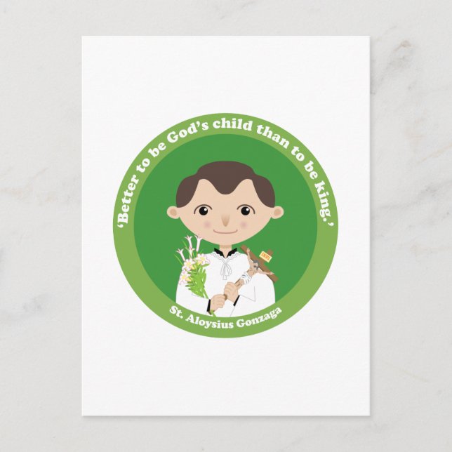 Postal St. Aloysius Gonzaga (Anverso)