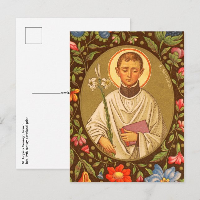 Postal St. Aloysius Gonzaga (PM 01) Postcard 2 (Anverso / Reverso)