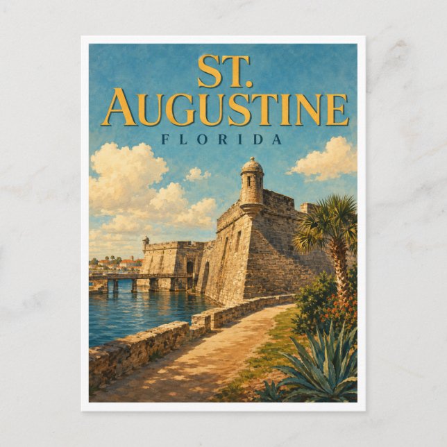 Postal St. Augustine Florida Castillo GeoSaga (Anverso)