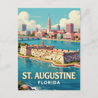 Postal St. Augustine Florida Viaje Ciudad Histórica 🏰