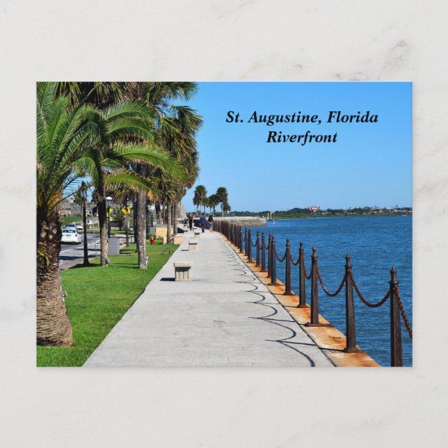 Postal St. Augustine, frente al río Florida (Anverso)
