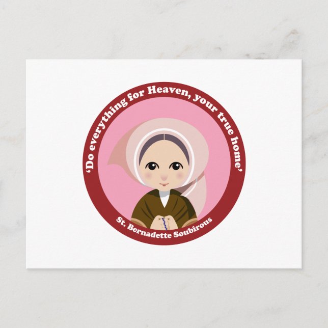 Postal St. Bernadette Soubirous (Anverso)