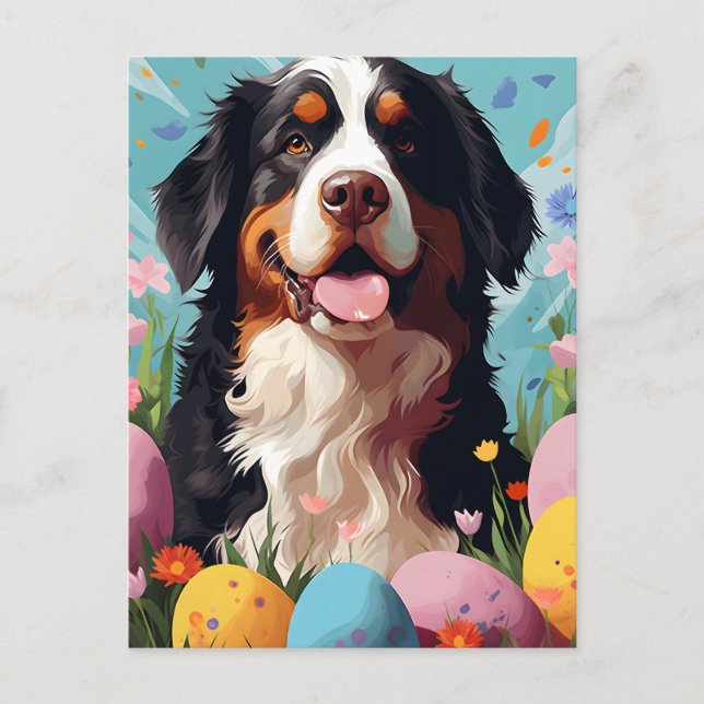 Postal St.Bernard Feliz Pascua (Anverso)