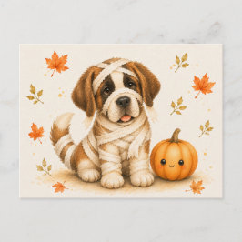 Postal St Bernard Momia Halloween