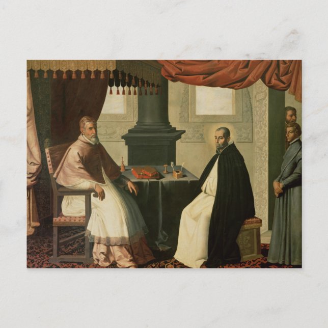 Postal St. Bruno y el Papa Urban II 1630-35 (Anverso)