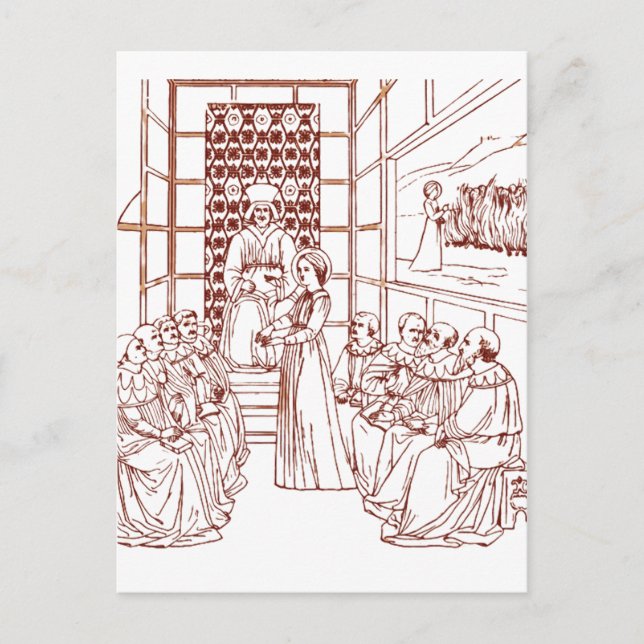 Postal St Catherine disputando con académicos por Masolin (Anverso)
