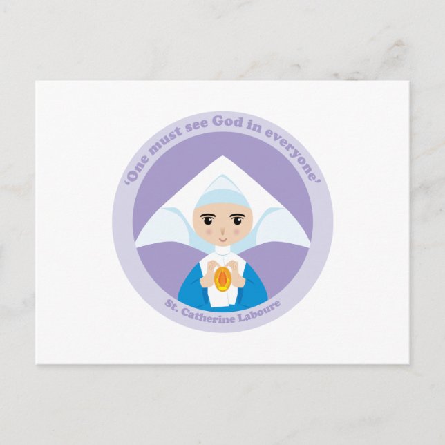 Postal St. Catherine Laboure (Anverso)