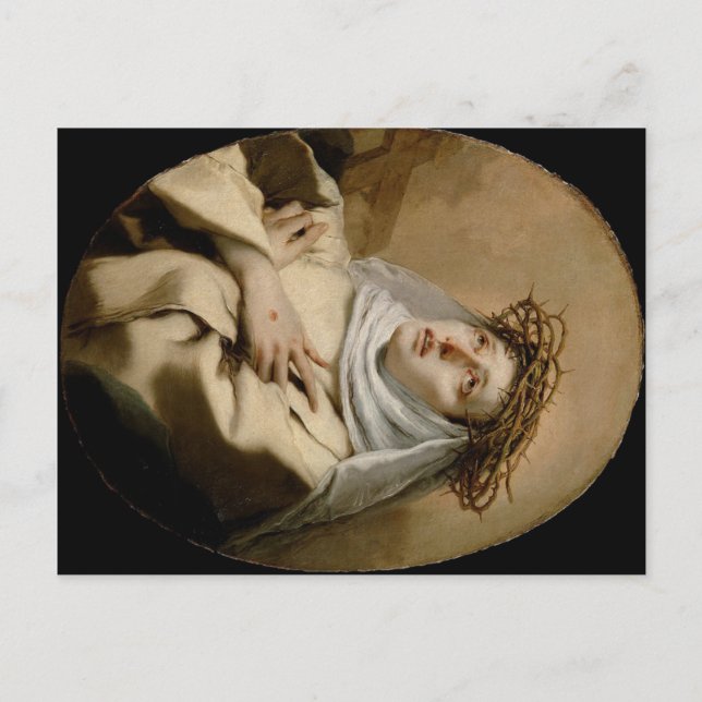Postal St. Catherine of Siena Hl. Katharina Siena Tiepolo (Anverso)