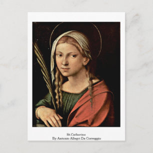 Postal St.Catherine Por Antonio Allegri Da Correggio