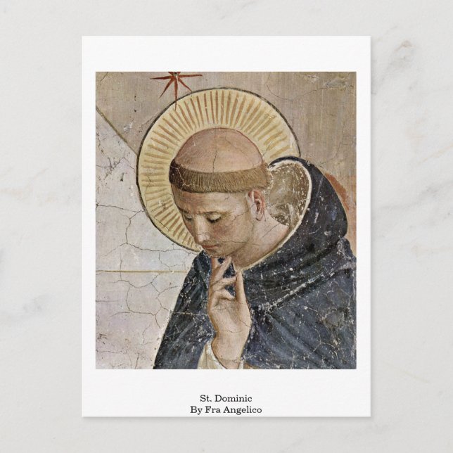 Postal St. Dominic Por Fra Angelico (Anverso)