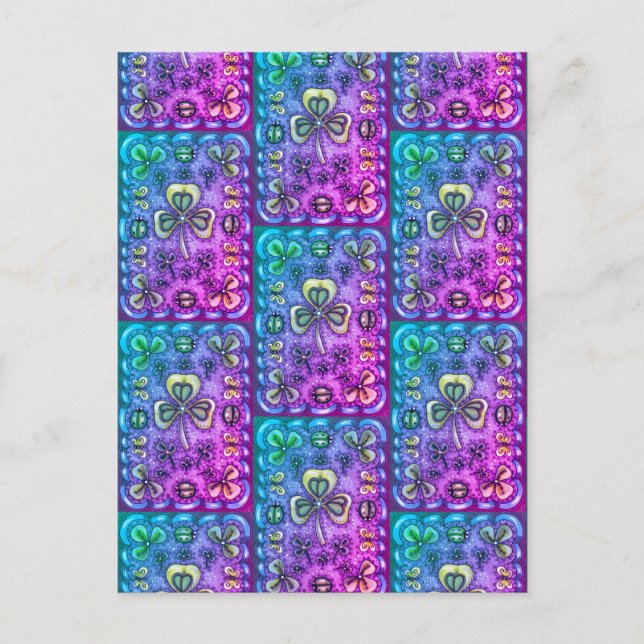 POSTAL ST. EL DÍA DE PATRICK DE LOS CHICOS DE ARTE FOLK N (Anverso)