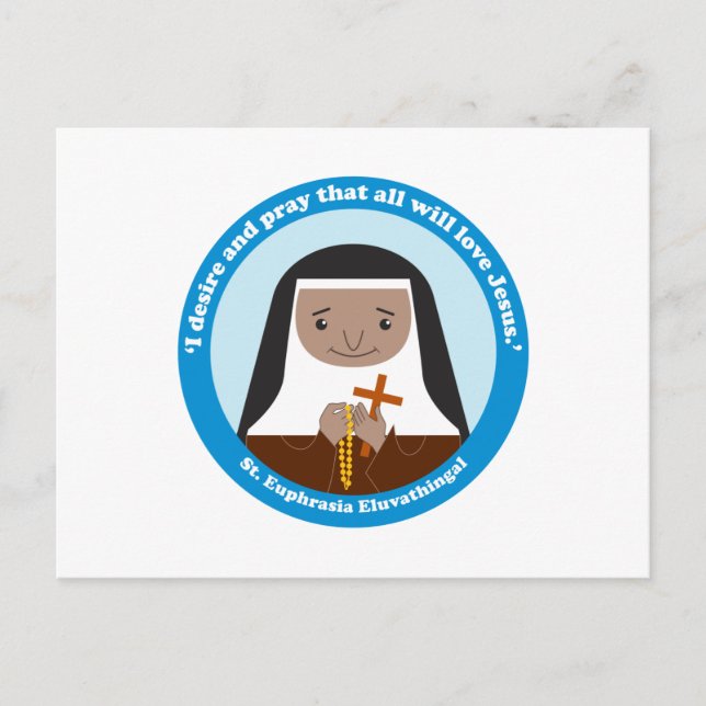 Postal St. Euphrasia Eluvathingal (Anverso)