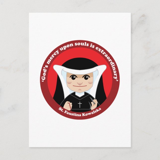 Postal St. Faustina Kowalska (Anverso)