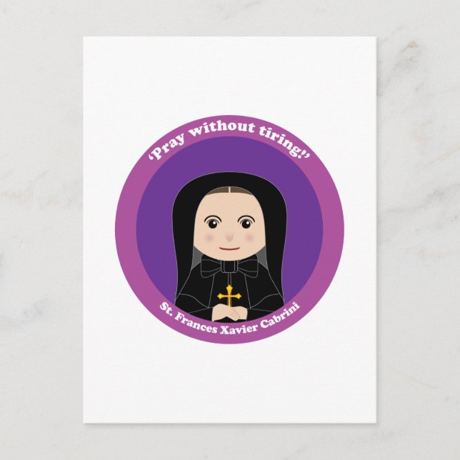 Postal St. Frances Xavier Cabrini (Anverso)
