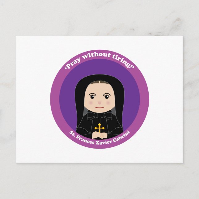 Postal St. Frances Xavier Cabrini (Anverso)