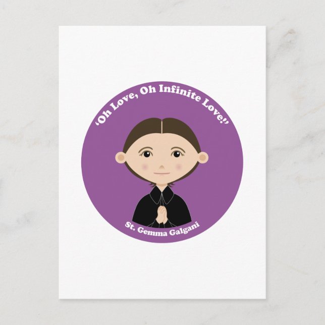 Postal St. Gemma Galgani (Anverso)