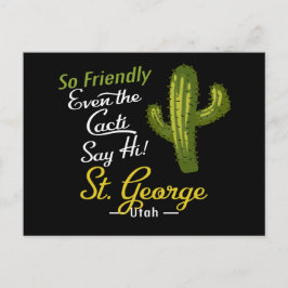 Postal St George Cactus Funny Retro