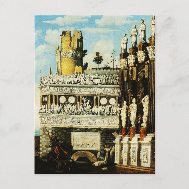 Postal St George mata al Dragón François de Nomé Bella Ar (Anverso)