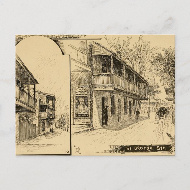 Postal St. George Street, St. Augustine, Florida (Anverso)