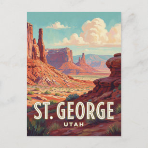Postal St. George Utah Viaje por las Rocas Rojas