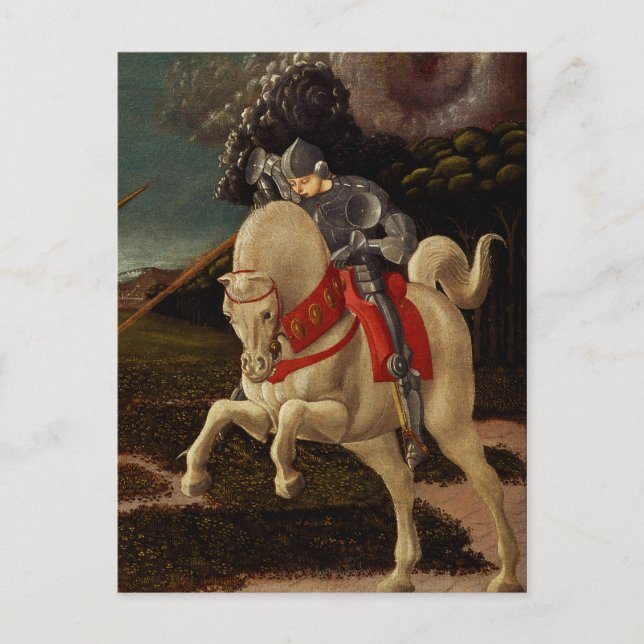 Postal St. George y el Dragon (detalle), c.1470 (Anverso)