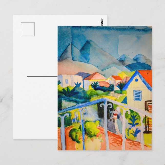 Postal St Germain cerca de Túnez | Auguste Macke | (Anverso / Reverso)