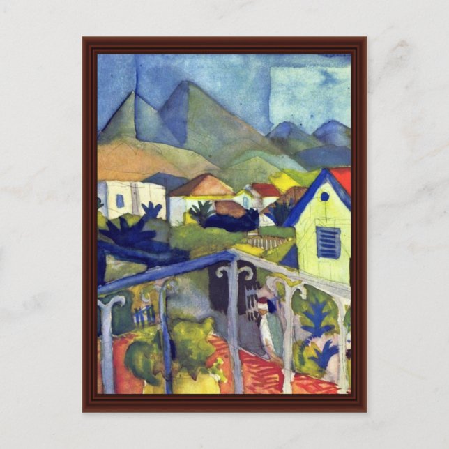 Postal St. Germain En Túnez Por Macke August (Anverso)