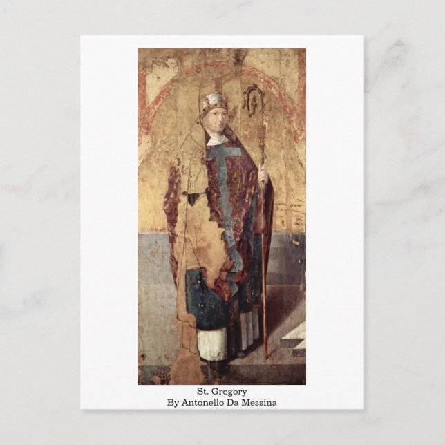 Postal St. Gregory De Antonello Da Messina (Anverso)