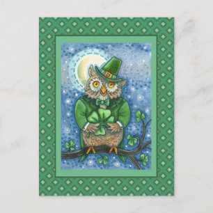 POSTAL ST. HOLA DEL DÍA DE PATRICK, 4 LEPRECHAUN DE COLOR