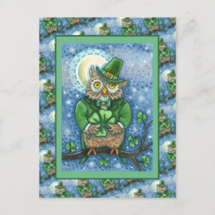 POSTAL ST. HOLA DEL DÍA DE PATRICK, 4 LEPRECHAUN DE COLOR