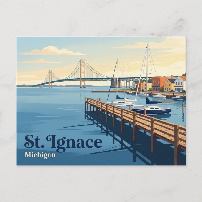 Postal St. Ignace EE. UU. (Anverso)