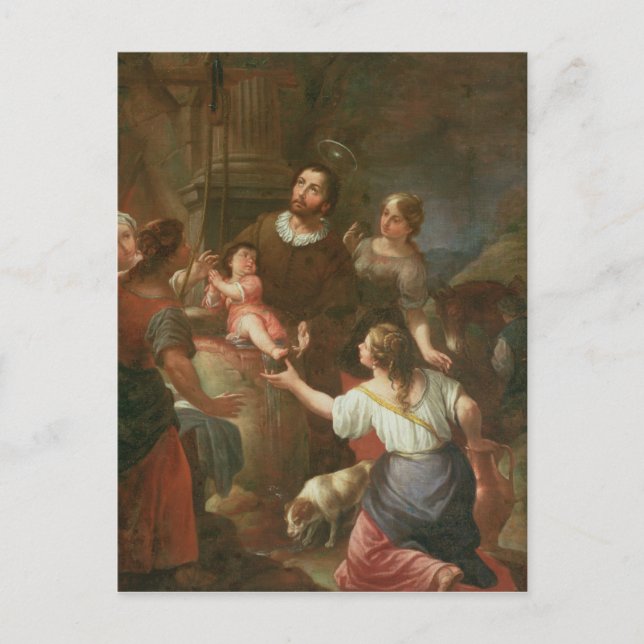 Postal St. Isidore and the Miracle at the Well (Anverso)