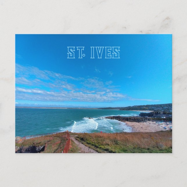 Postal St. Ives - Beach - Cornwall (Anverso)