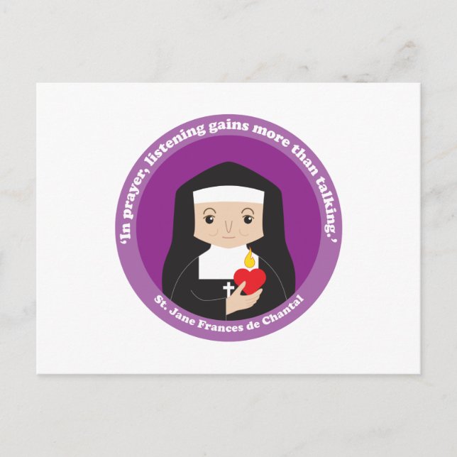Postal St. Jane Frances de Chantal (Anverso)