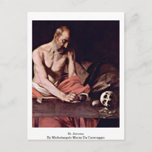 Postal St. Jerome De Michelangelo Merisi Da Caravaggio