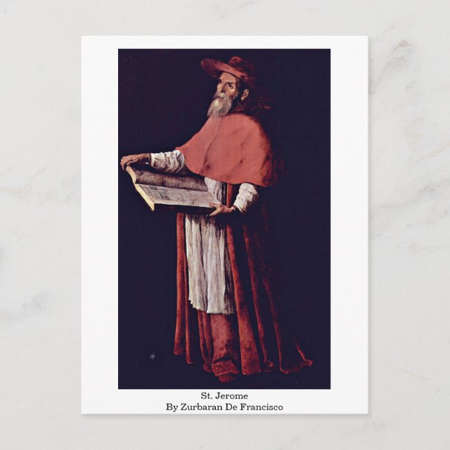 Postal St. Jerome De Zurbaran De Francisco (Anverso)