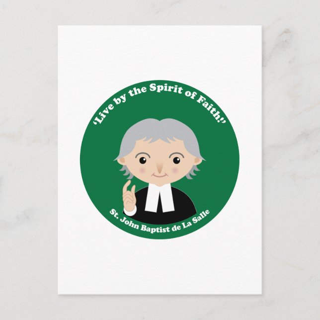 Postal St. John Baptist de La Salle (Anverso)