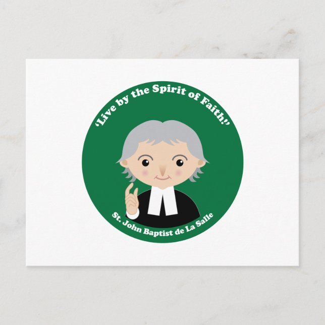 Postal St. John Baptist de La Salle (Anverso)