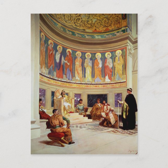 Postal St John Chrysostom exiliado por la emperatriz (Anverso)