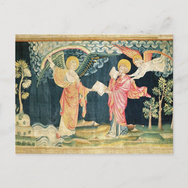 Postal St. John comiendo el libro (Anverso)